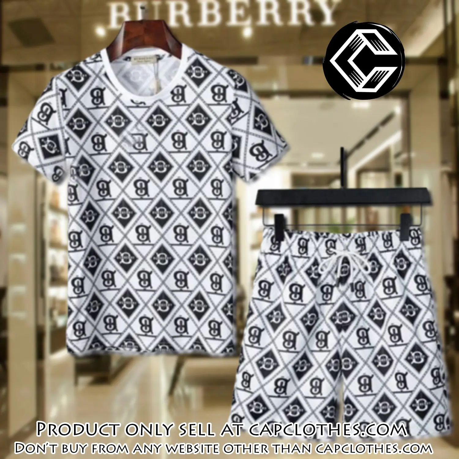 Burberry combo unisex tshirt & short limited luxury outfit cts1030 cc5647928